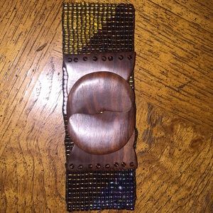 Wood and beeded belt
